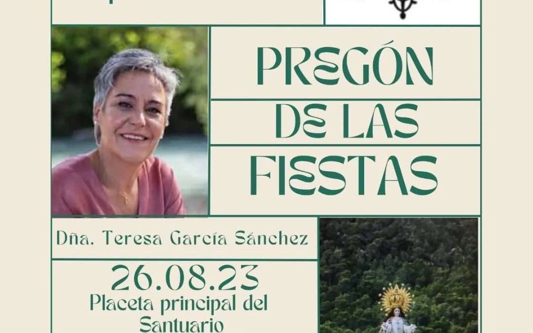NUESTRA ALCALDESA, TERESA GARCÍA, SERÁ LA PREGONERA DE LA FERIA Y FIESTAS 2023